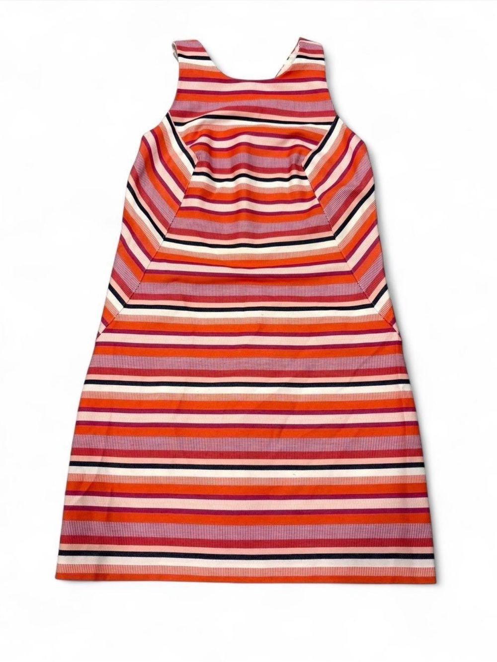 Trina Turk Pink, Orange & Navy Striped Tank Dress